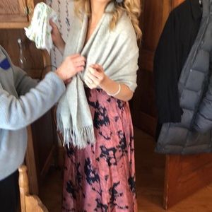 tea gardens rusty rose floral print satin maxi dress